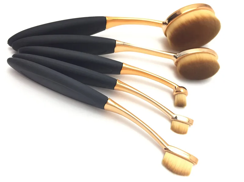 

5pcs Realing Techniques Professional Makeup Brushes Synthetic Rose Gold Make up Brush Set Face Powder Foundation Cosmetics