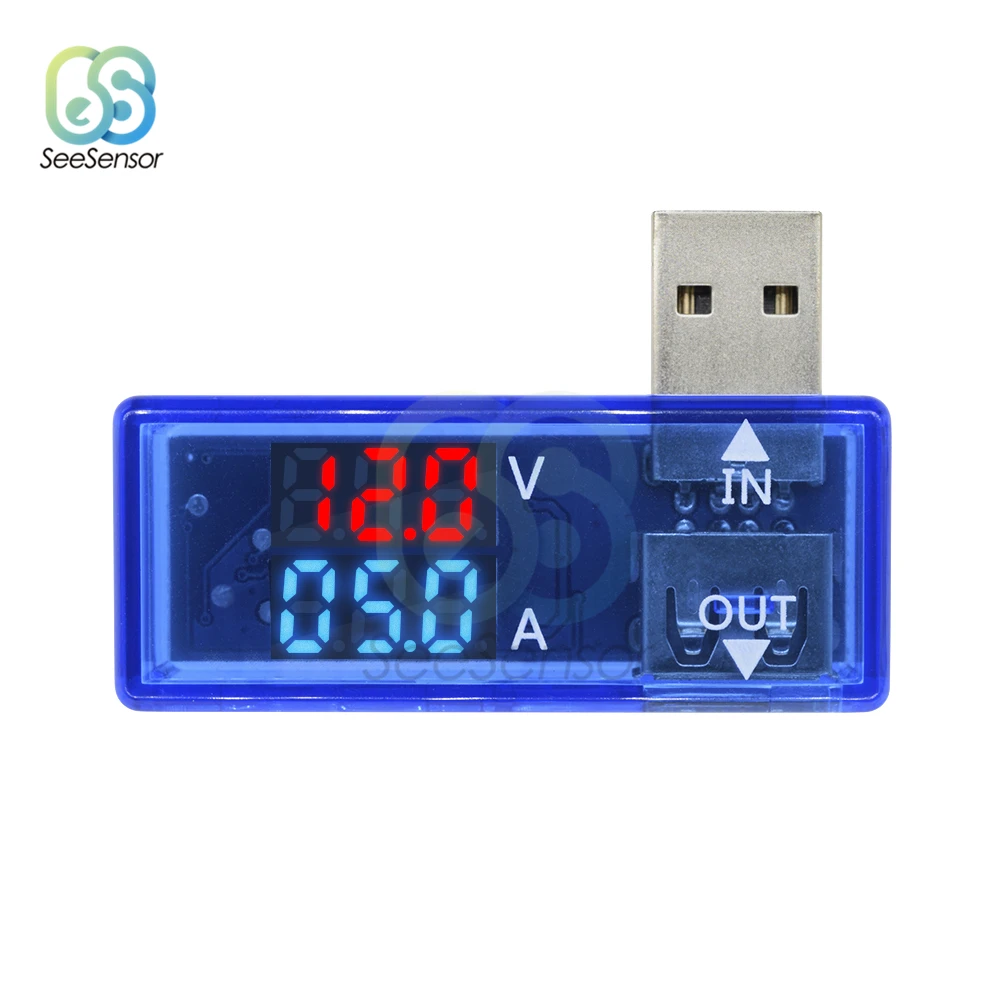 USB зарядный детектор мобильный измеритель напряжения тока цифровой вольтметр Амперметр USB зарядное устройство Тестер двойной цифровой дисплей