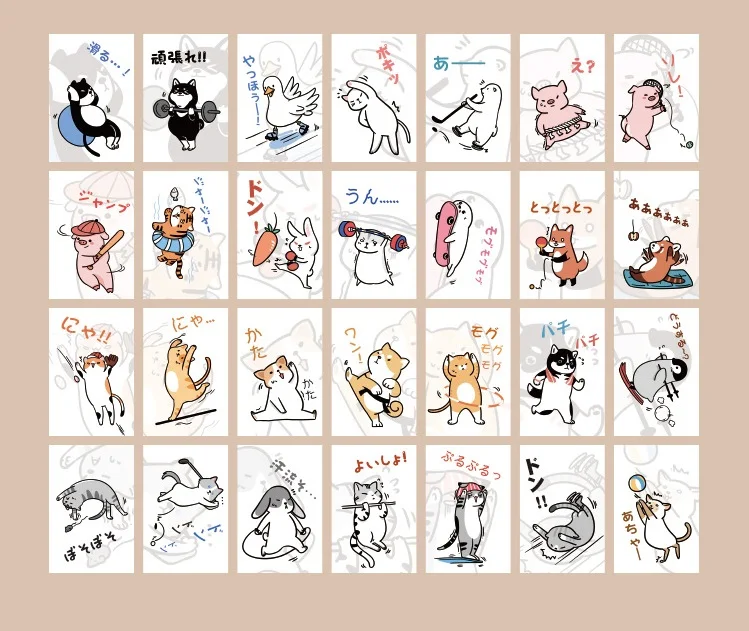 28 Sheets/Set Sports Animals Lomo Card Mini Paper Postcard/Greeting Card/Birthday Gift Card Message Card