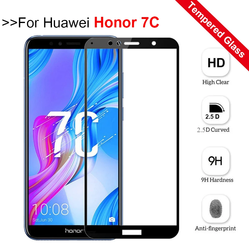 Защитное стекло для Huawei Honor 7C экран 5 7 дюйма русская версия 7c pro 99 пленка |
