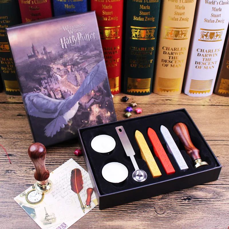 

Personalized Harry Potter Hogwarts School Initial Letter Vintage Alphabet Wax Badge Seal Stamp Wax Kit Set Letter For Kids