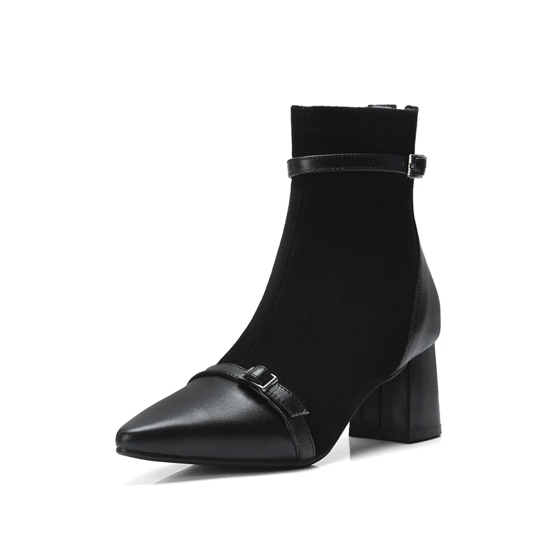Mujer Botas Bolso Cr1595 white Zapatos Patchwork Mariposa Alto De Black Moda Tacón Nudo Enmayer Tobillo Invierno Vuelta wEpn6qxdXR