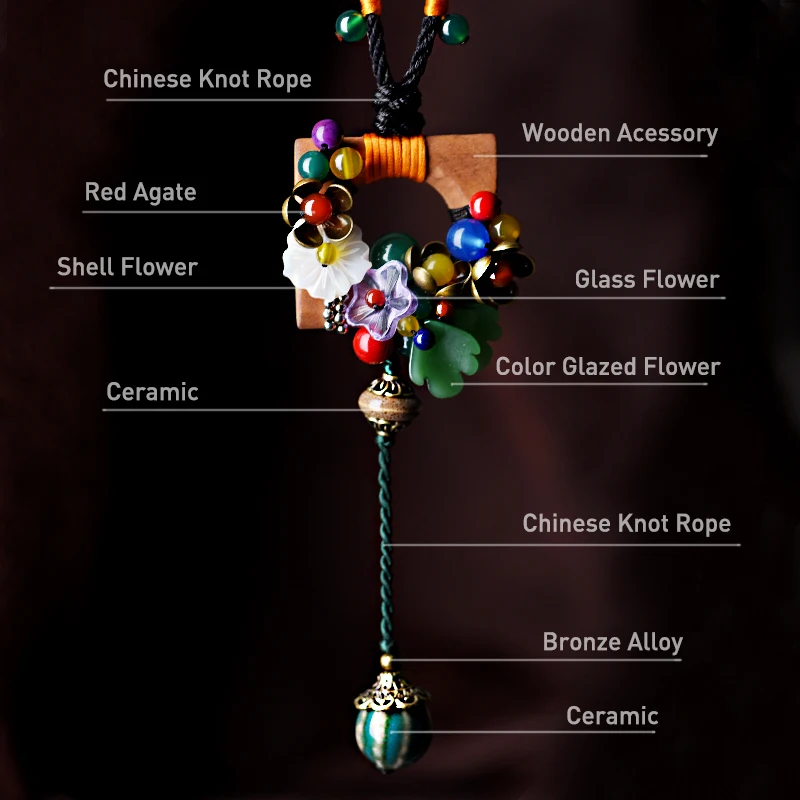 Винтажное колье свитер для женщин этническое длинное деревянное квадратное