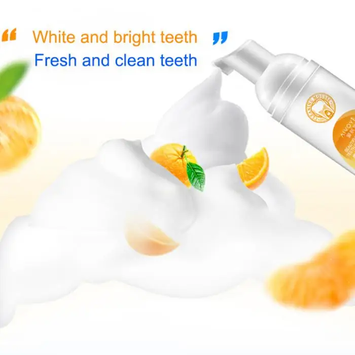 Отбеливание зубов пены Toothpast Уход за полостью рта удалить пятно зубной отбеливать зуб белее апельсиновый аромат SSwell