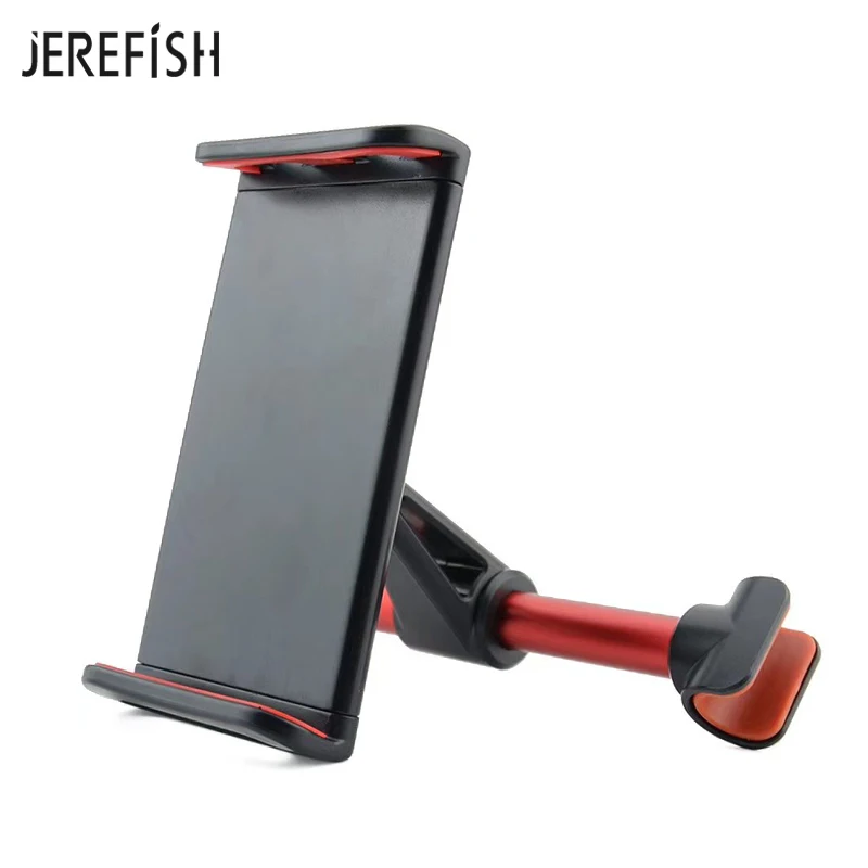 JEREFISH Автомобильный держатель для телефона на заднее сиденье держатель для планшета PC подставка подголовник для iPad IPhone X сплав 360 Вращение универсальный держатель - Цвет: RED