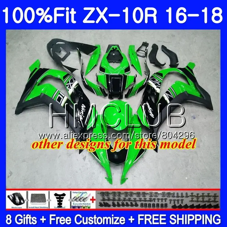 Впрыска для KAWASAKI NINJA ZX 10 R ZX10R 16 17 18 42HM. 11 ZX 10R ZX1000 ZX 1000 ZX-10R жемчужно-белый обтекатель комплект