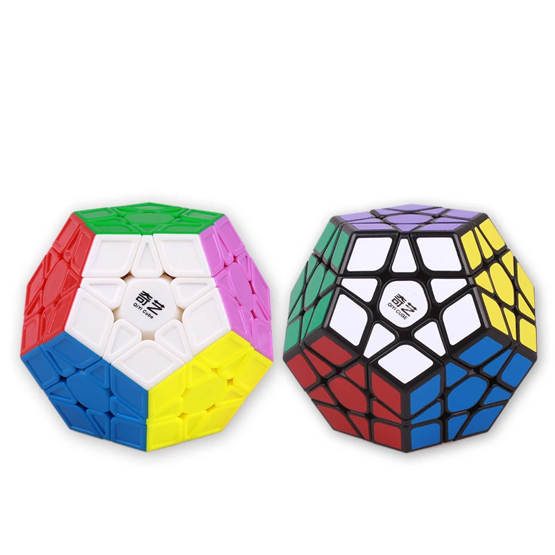 Qiyi Megaminxeds Stickerless Pyramid cube Professional Magic Speed Cube Puzzle Special Shape Mirror Cubo Magico Toy For Children