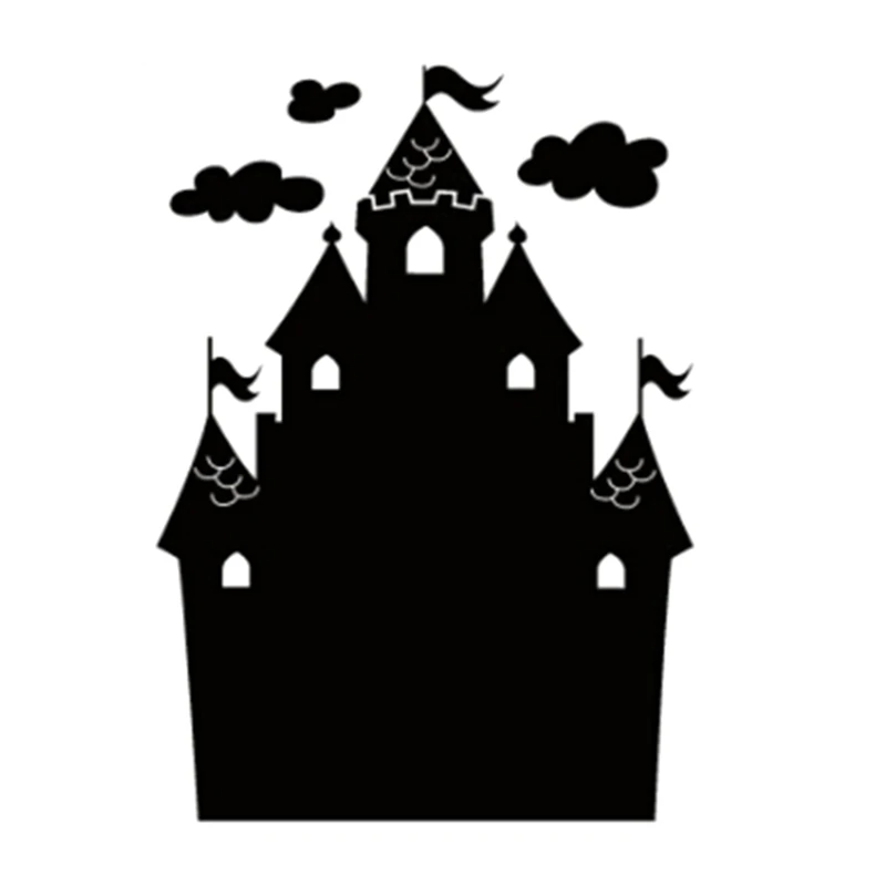 

Chalk Board Stickers Blackboard DIY with Transfer Film Cartoon Castle Removable Draw Decor Mural Decals Art For Kids Rooms