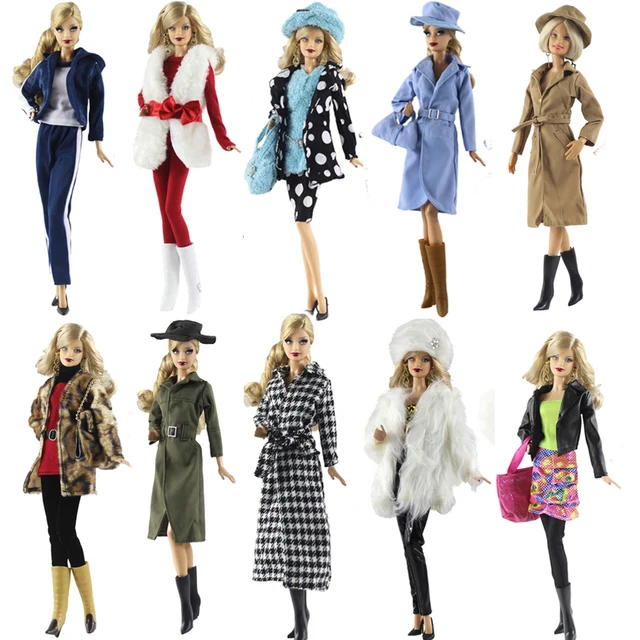 Best Price NK One Set Doll Dress Fashion Super Model Coat Modern Outfit Daily Wear For Barbie Doll Accessories Gift Baby Toys Mix Style