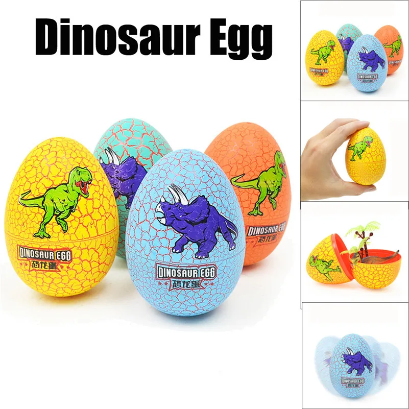 1PCColorful Crackle Dinosaur Egg Simulation Animal Model Surprise educational Toy for children A1 | Игрушки и хобби