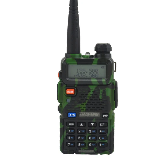 baofeng walkie talkie uv-5r dualband two way radio  VHF/UHF 136-174MHz & 400-520MHz FM Portable Transceiver with earpiece camoiuflage