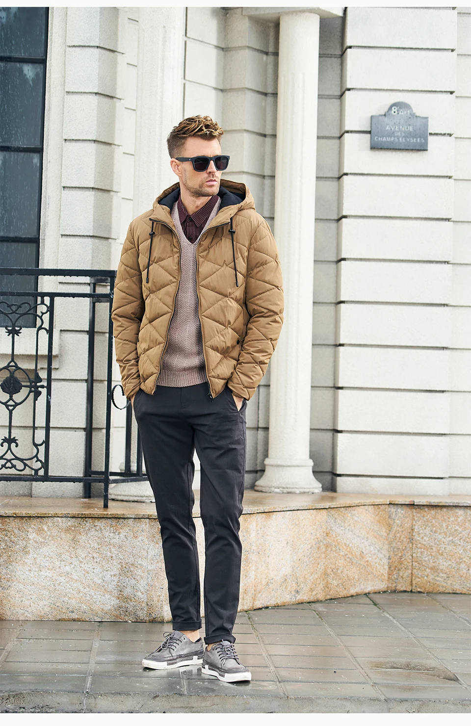 Enjeolon брендовая зимняя хлопковая стеганая куртка с капюшоном, Мужская Толстая парка с капюшоном, Мужская стеганая зимняя куртка, пальто 3XL MF0708