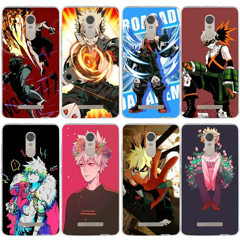 

Soft TPU Mobile Phone Case for Xiaomi Redmi Mi Note 3S 4X 4A 6 5 5S 5A 8 A1 Pro Plus Max 2 3 Shell Anime Bakugou Katsuki