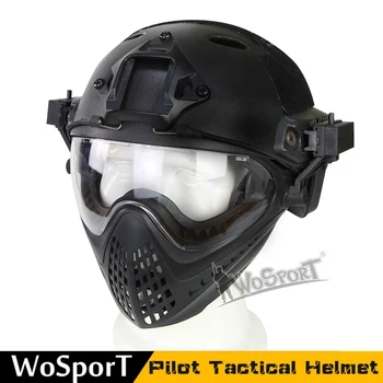 

2019 New Outdoor Army Tactical Helemt Lightweight Military Airsoft Helmet with Mask Anti-fog Lens for Paintball Army WarGame