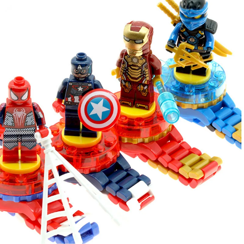 Marvel Мстители супер герой часы строительные блочные фигурки кирпичи забавные игрушки для детей Совместимые часы подарок