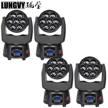 

Free Shipping 4pcs/Lot Bee Eye 7*15W RGBW 4IN1 LED Moving Head Zoom DMX512 Professional Dj Equipment Lights