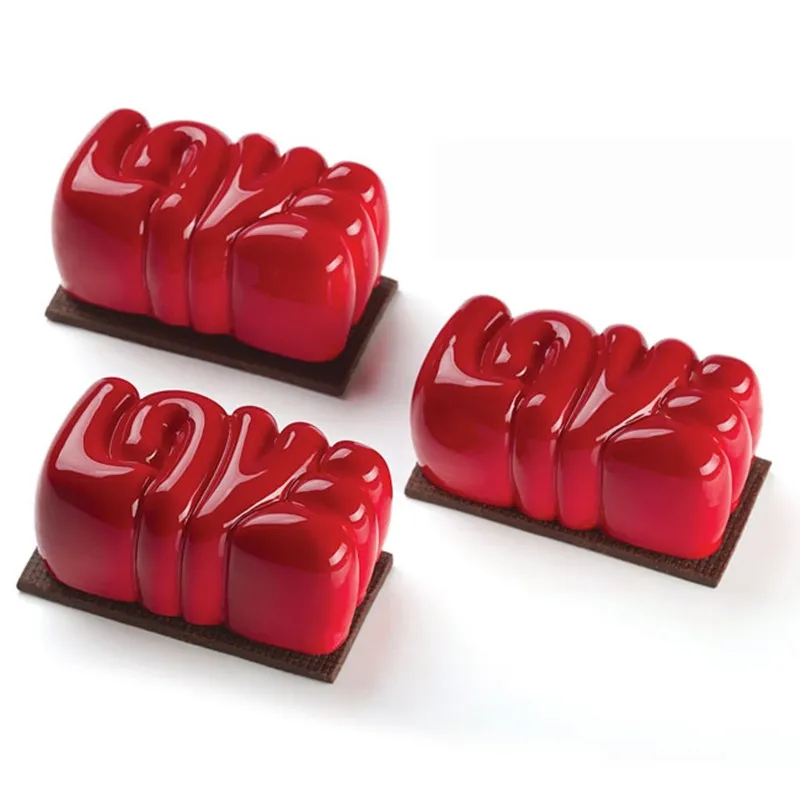 

SHENHONG 6 Hole Love Cake Moulds Silicone Mold For Baking Valentine's Day Mould Bakeware Chocolate Tools Pastry Pan Decoration