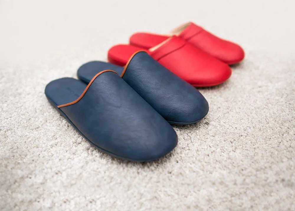 Men Women Leather Home Slippers (3)