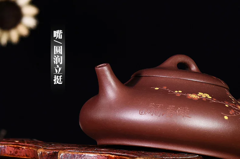 Ore эмалированный керамический чайник знаменитый ручной чайник чайный сервиз Подарочный высококачественный заказной Фиолетовый Глиняный