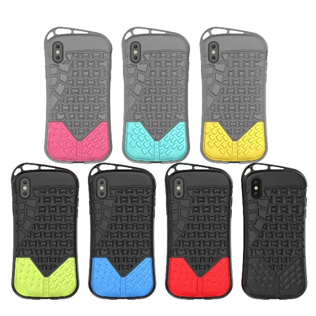 Toxcot For Apple iphone X Case Hybrid ShockProof Armour TPU Rubber Sneaker pattern Style Anti-Scratch |