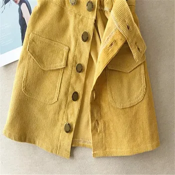 Baby Girl Skirt Spring And Autumn Children'sCorduroy SkirtCotton Gray Velvet Skirt Children'sClothing 5