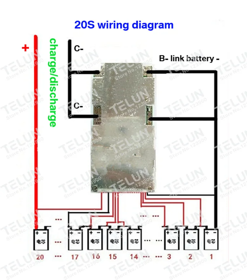 5s 6S 7S 8~ 20S серия 45A BMS Солнечный литиевый аккумулятор Защитная плата 3,6 В 3,7 в аккумулятор увеличение MOS выходной ток трубки 90A