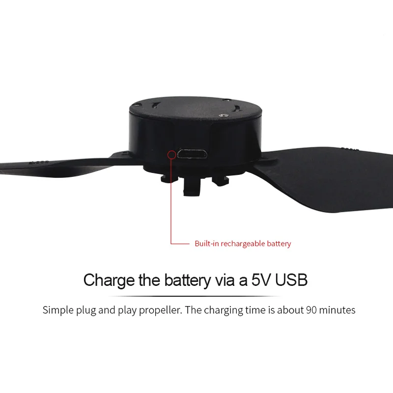 LED light Propeller USB Charging Low Noise Blade Prop Propellers for DJI mavic 2 pro Zoom Drone Accessories 1 (4)
