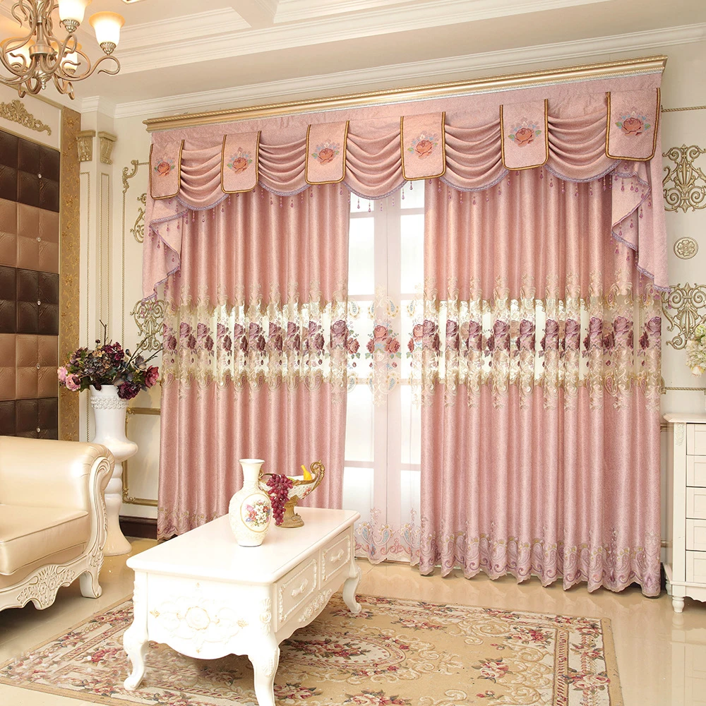 Романтические Розовые занавески с цветочным принтом, занавески на окно для девочки, для гостиной, спальни, украшение балдахин, занавески из тюля