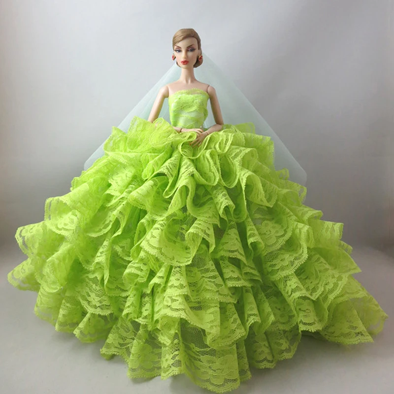 barbie doll green dress