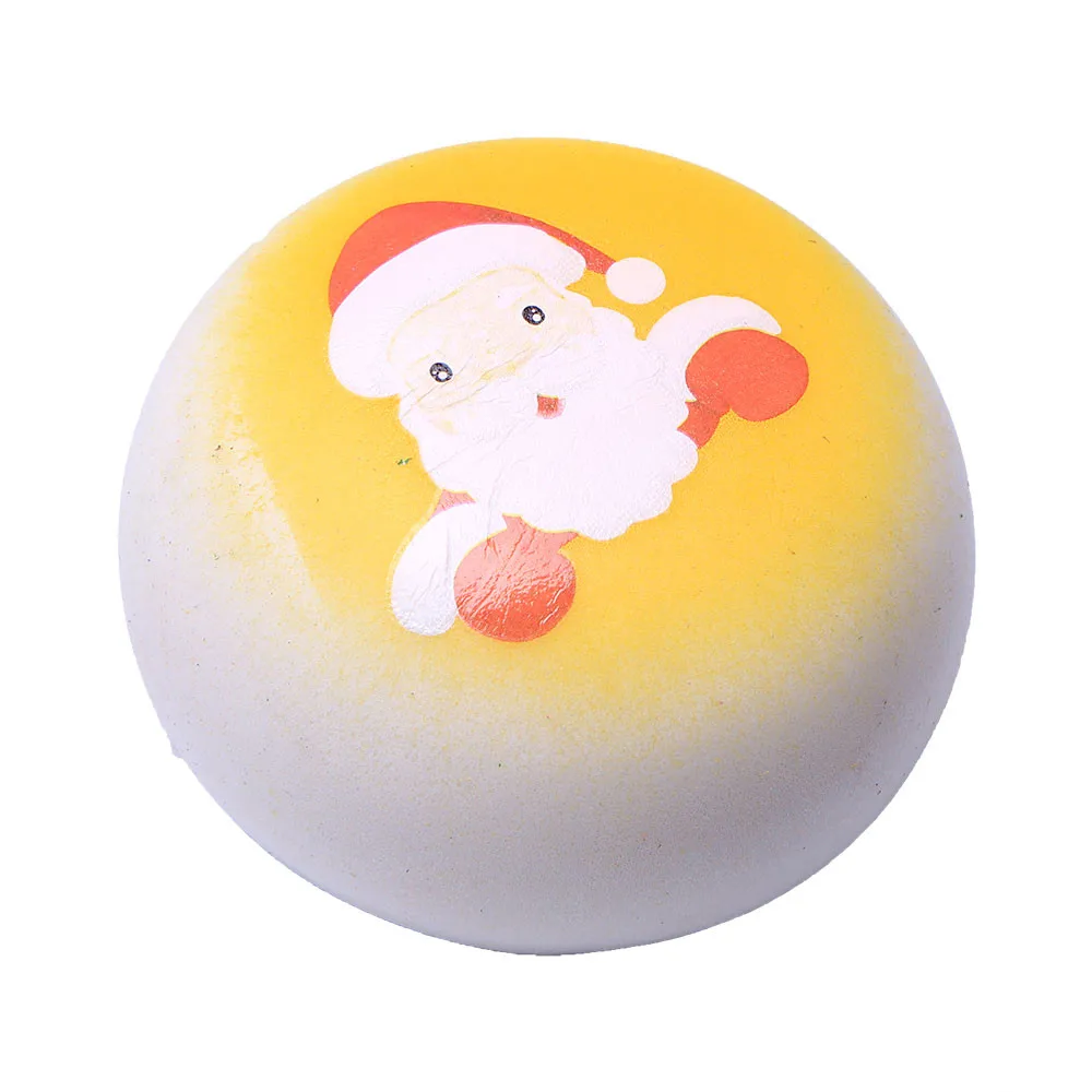 Рождественский Санта-Клаус хлеб медленно поднимающийся ароматизированный снимает стресс игрушка ключ кулон мягкие для сжатия Джамбо подарок малыш забавная игрушка - Цвет: Цвет: желтый