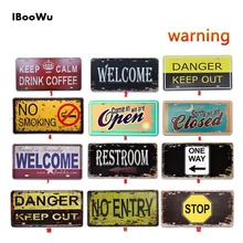 30*15 см Предупреждение курение металлические знаки олова плакат осторожно опасность настенная живопись рекламного щита Добро пожаловать Винтаж домашний декор