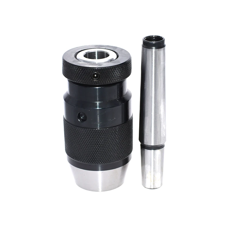 

1SET drill chuck with morse tapper arbor thread M16 B10 B12 MT4 B16(1-13MM)B18-1-16MM Automatic Locking Chuck Self Tighten chuck