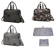משלוח חינם! פונקציה רבת גדולה לשני המינים Messenger Tote תינוק משתנה תיק חיתולים + לרפד שינוי-CB210