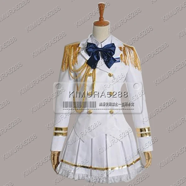 

Free Shipping Japanese Uta no prince SAMA Nanami Haruka Women White Military Uniform Cosplay Costume