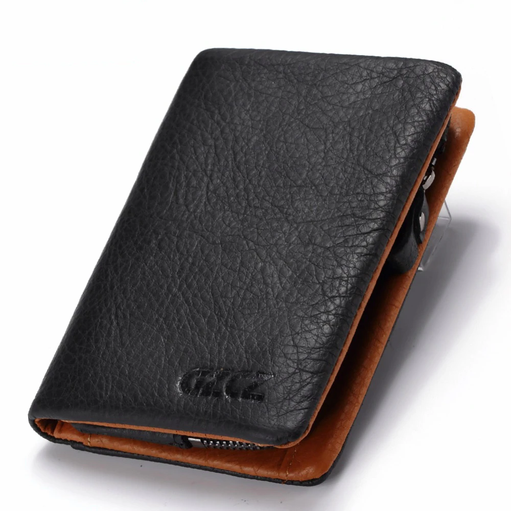 

Top 2018 Business Men Genuine Leather Brand Luxury Wallet Short Slim Male Purses Credit Card Dollar Price Portomonee Carteria