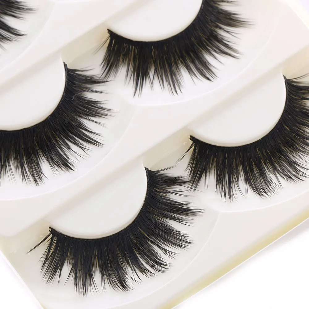 5 пар женских густых накладных ресниц Nautral Eye Lashes крест длинные черные ресница ручной работы наращивание макияжа Инструменты для красоты