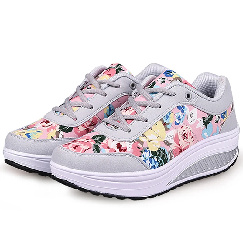 Women Casual Shoes Printed Women Canvas Shoes Tenis Feminino Fashion Lace-up Platform Sneakers WSH3302 women shoes