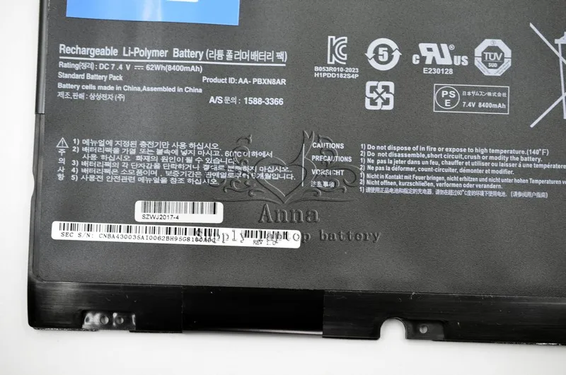  JIGU AA-PBXN8AR Replacement Laptop Battery For Samsung 900X4 900X46 900X4B-A01DE 900X4B-A01FR 900X4