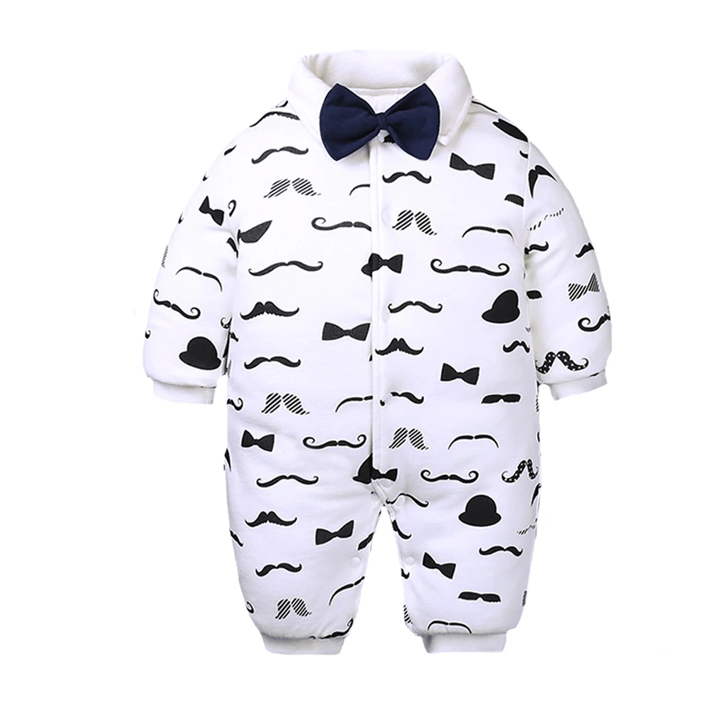 

Baby Baby Boys' Quilted Gentleman Romper Outfit with Detachable Bow Tie