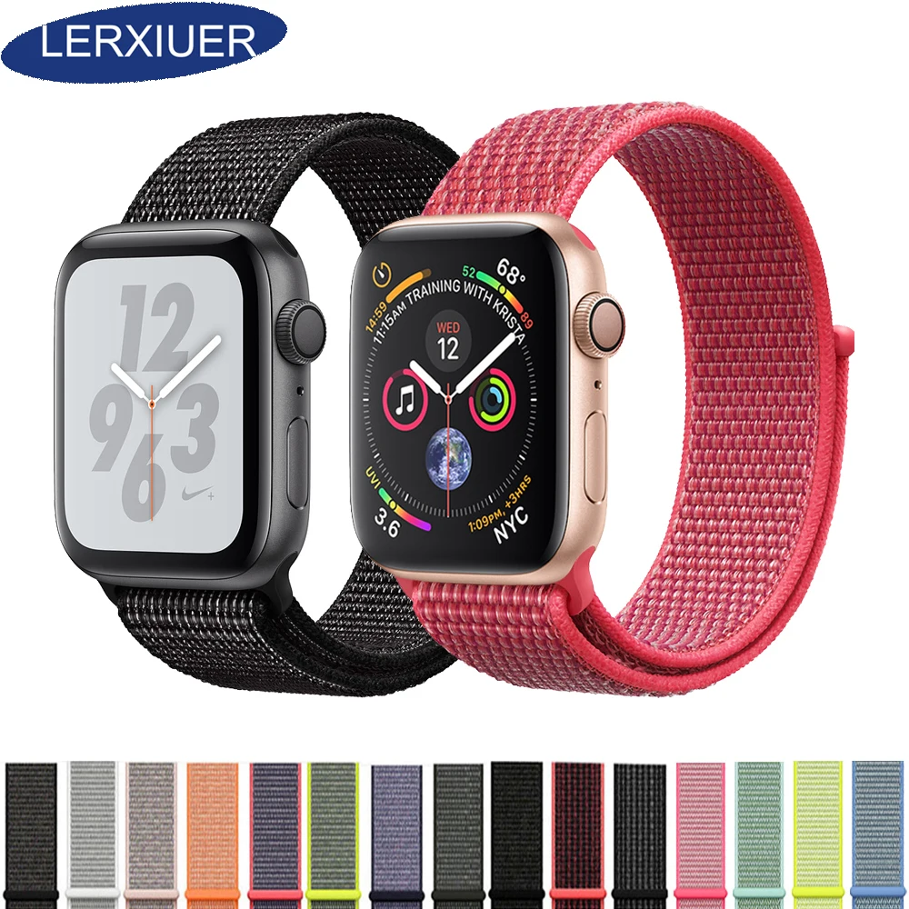 

Sport Loop band For Apple Watch strap iwatch 4 3 band 42mm 38mm 44mm 40mm correa Bracelet nylon weave Wristband belt Watchband