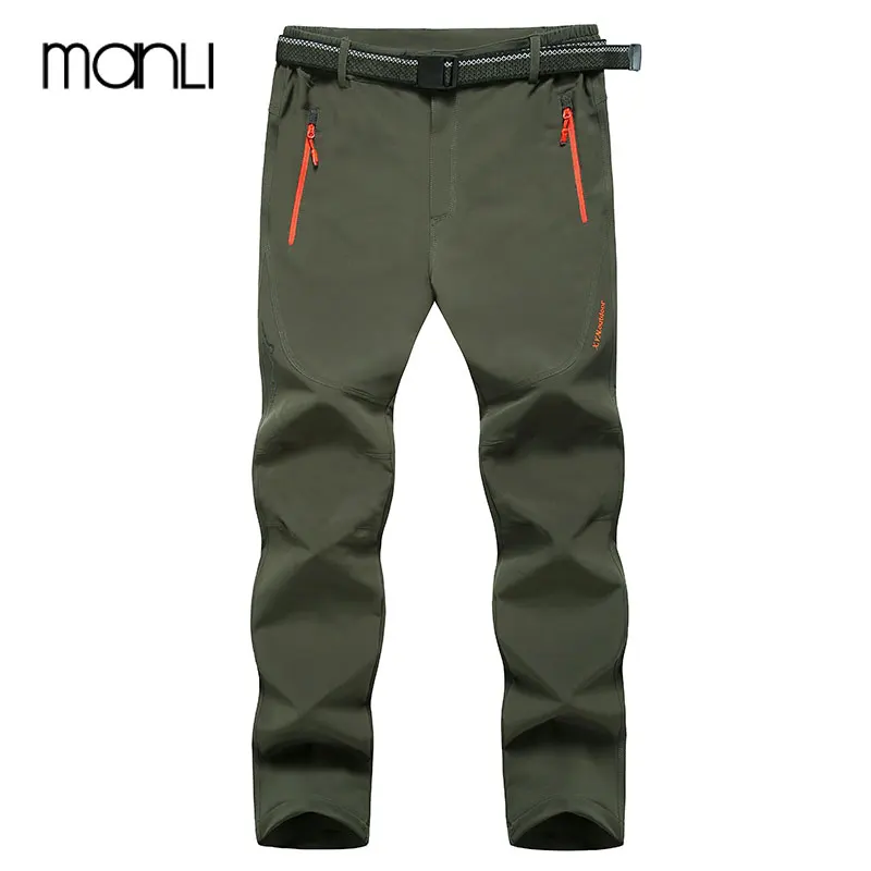 Manli hombre invierno Pesca impermeable camping Trekking al aire libre Pantalones de senderismo escalada esquí Softshell trouser Travel 5xl