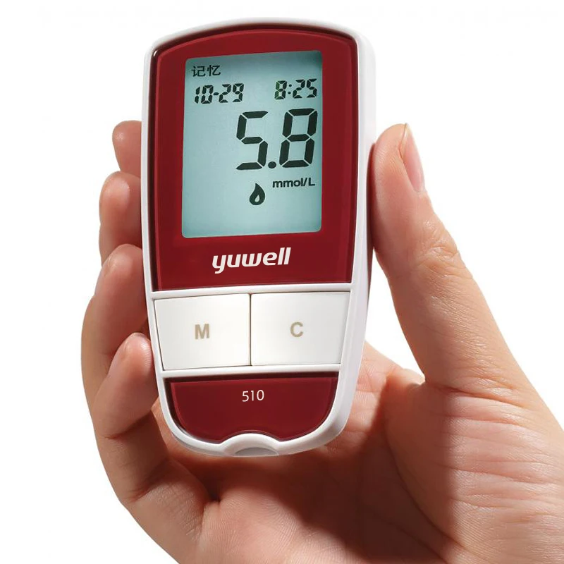 

yuwell 510 glucometer blood glucose meter blood sugar meter diabetes tester sugar tester blood sugar monitor + 50pcs test strips