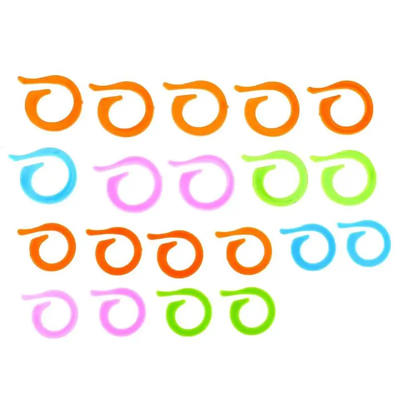 

20pcs Colorful Plastic Pins Sweater Mark Buckle Needle Knit Hand Woven Yarn DIY Weaving Tools Sewing Knitting Accessories
