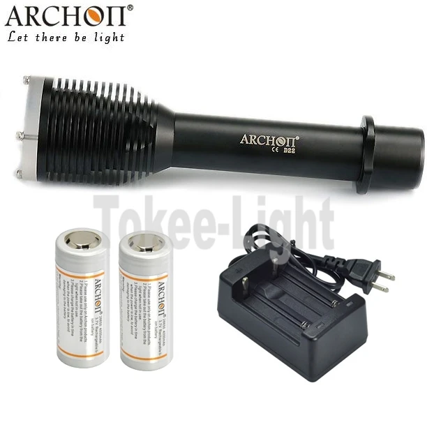 

Professional ARCHON W28 D22 CREE XM-L LED diving flashlight 1000 lm diving torch,100m underwater with Archon 26650*2 +Charger