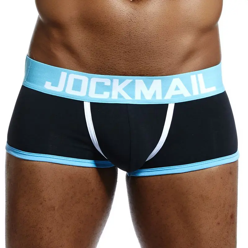 JOCKMAIL, сексуальное мужское нижнее белье, без нижней части, боксеры, мужские стринги, танга, Короткие трусы, мужское белье для геев, открытая спина, промежность - Цвет: Черный