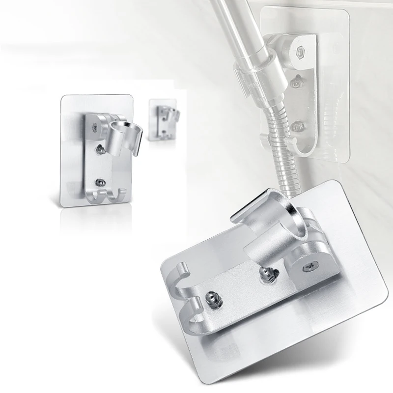 

Basupply 1Pc Wall Gel Shower Head Bracket With Hook Mounting Hand Held Bathroom Shower Head Fitting Bathroom Accessories Gadgets