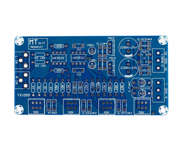 Amplifier NE5532 Preamp Preamplifier Volume Tone Control Finished Board Treble Midrange Bass EQ DIY Dual AC 12V - 18V