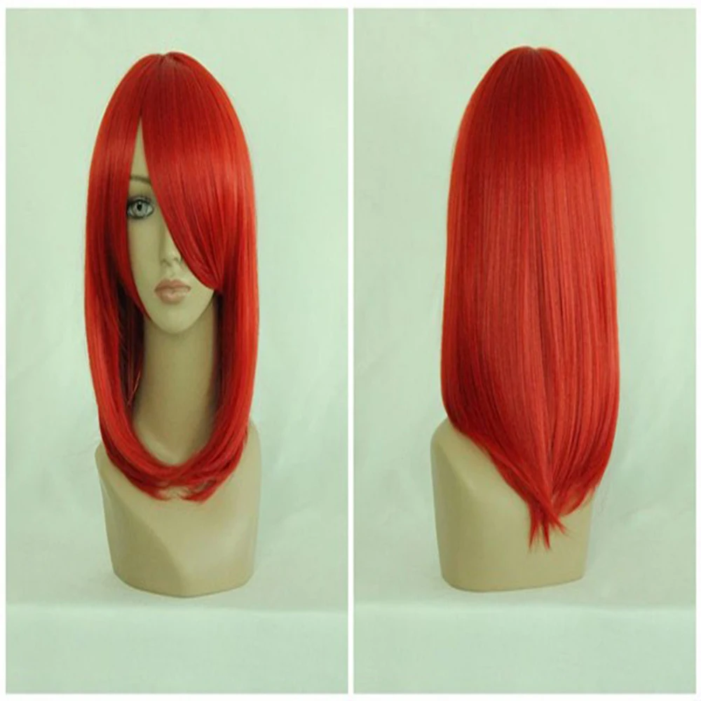 HAIRJOY женщина парик сторона взрыва Короткие Прямые Жаростойкие синтетические волосы Пурпурный Оранжевый Черный Серебряный серый красный костюм парики