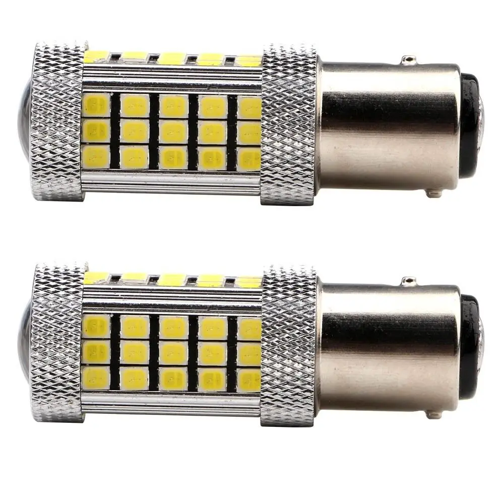 1157 P21/5 Вт BAY15D 63 66 smd светодио дный автоматического торможения Лампа задние Парковка противотуманных фар яркий чем 33SMD белый красный янтарь