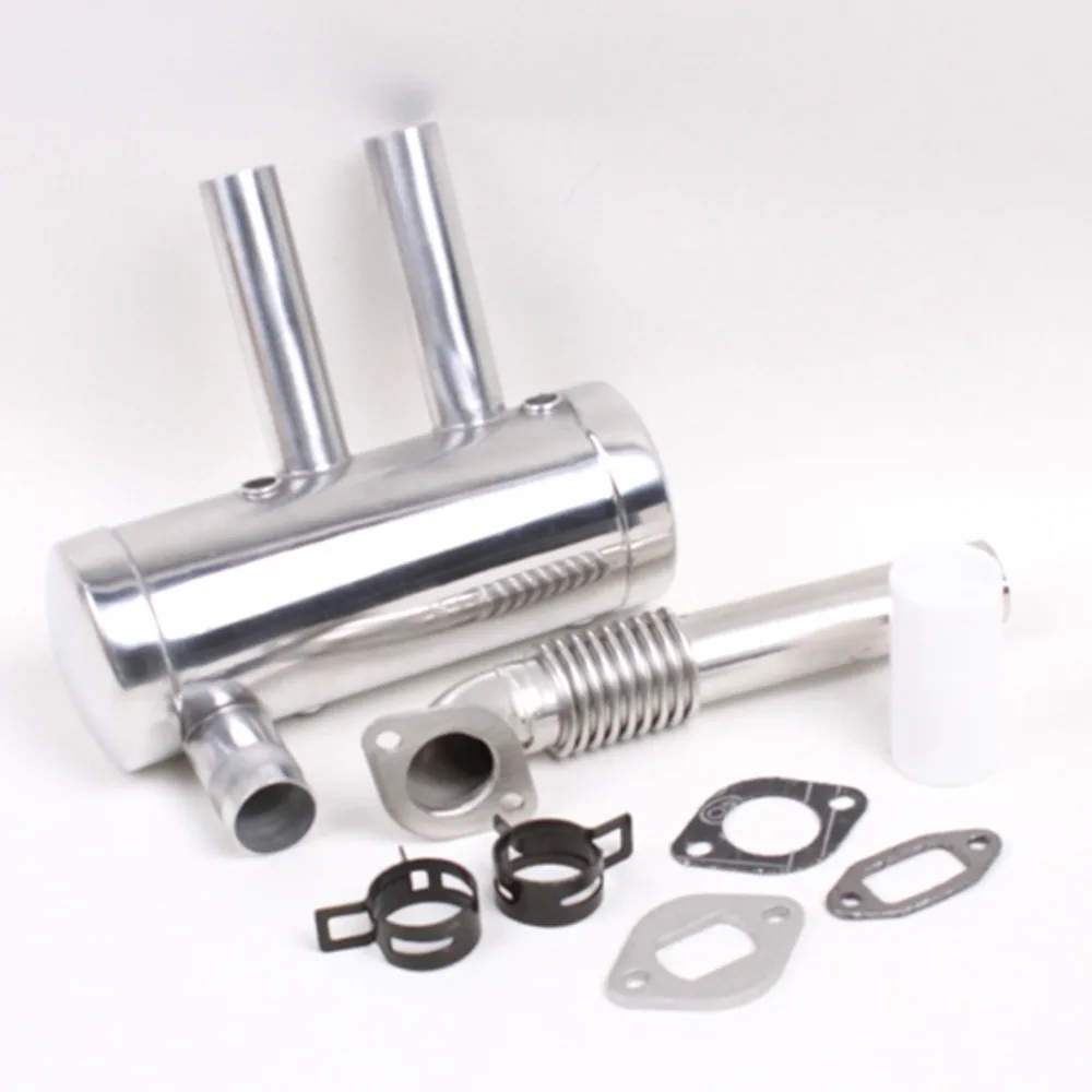

1 Set New Pitts Muffler for DLE55 DLE50 DLA56 DA50 EME55 40-85CC Gasoline Petrol Engines RC Airplane